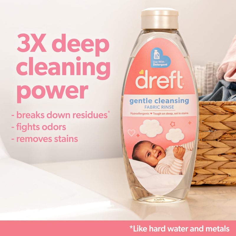 Dreft Baby Gentle Cleansing Fabric Rinse, 48 fl oz, Hypoallergenic, Dermatologist Tested on Sensitive Skin, Odor Remover - Image 2