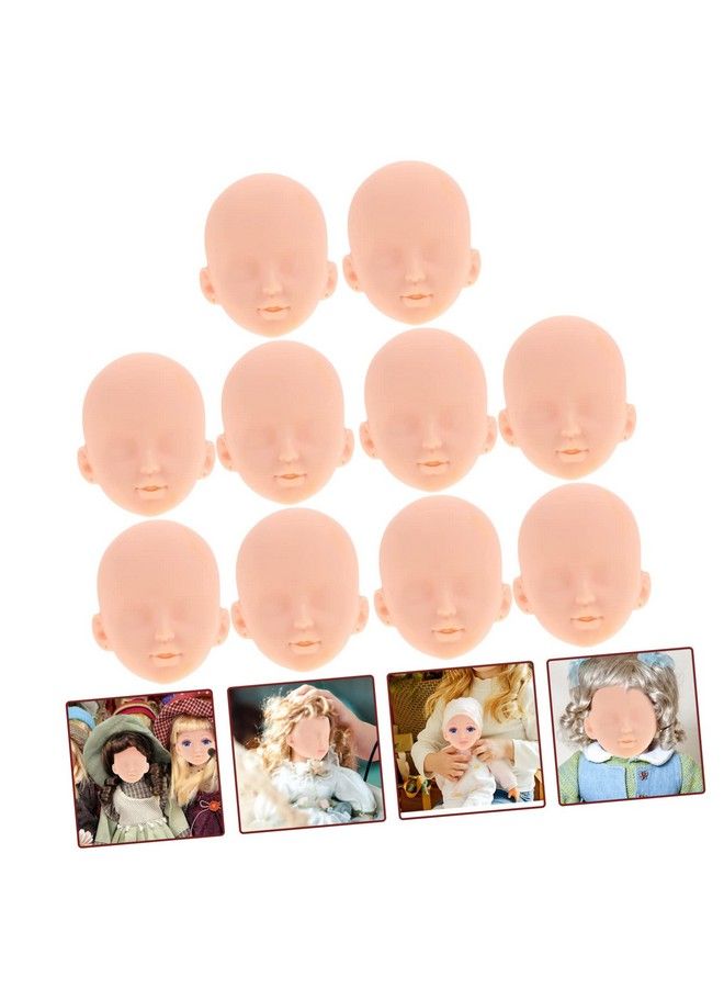 EXCEART Doll Parts 10Pcs Bjd Eye Vinyl Heads Mannequin Supplies Head Plastic Decor Accessory Re Soft Practice Diy Parts Creative Part Option Toy Up Replacing Face Hanging Handmade Doll Heads - Image 5