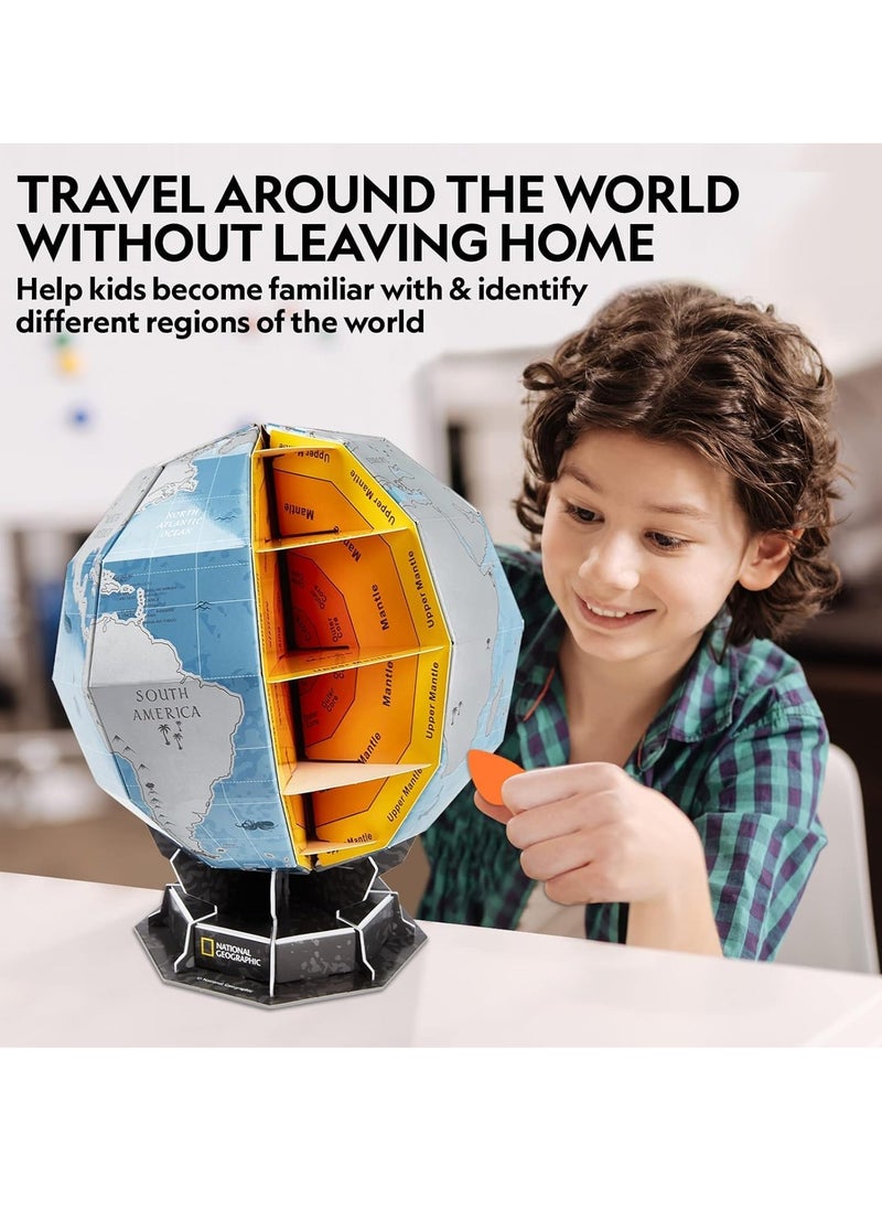 SYOSI National Geographic Scratchable Globe for Kids Learning STEM Toys Earth Globe National Geographic 3D Puzzles for Kids Science Kit Arts and Crafts for Kids Ages 8-12 Toys for Ages 8-13 Boys Girls  - Image 4