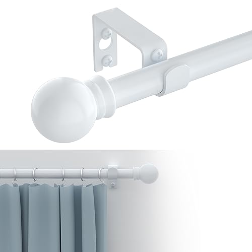 GXOACKJ Curtain Rods for windows 3262 inch 58 inch Decorative White Splicing Heavy Duty Metal Curtain Rod set with Brackets