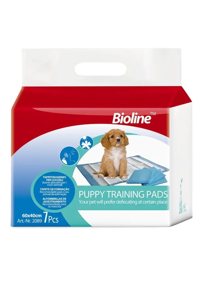 Bioline Puppy Training Pads 60 x 40cm[Dimension - 60 x 40cm, Weight - 250g, Count - 7] - Image 1