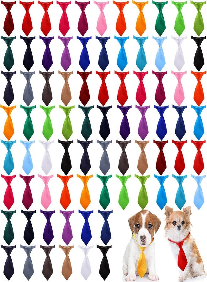 Reginary 78 Pieces Dog Ties Cat Puppy Collar Dog Neckties Bow Ties Adjustable Pet Collar Grooming Accessories for Small Pet Birthday Photography Holiday Festival Party Gift Favor, 26 Solid Colors - Image 1