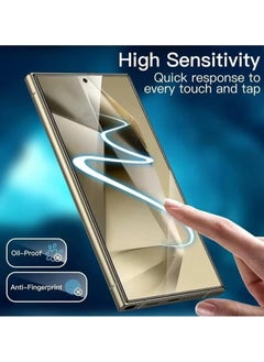 Generic Lito Tempered Glass Screen Protector Full Glue Edge to Edge 9H Hardness Anti Fingerprint Scratch Resistance Glass (Fingerprint work) For Samsung Galaxy S25 Ultra  - Image 2