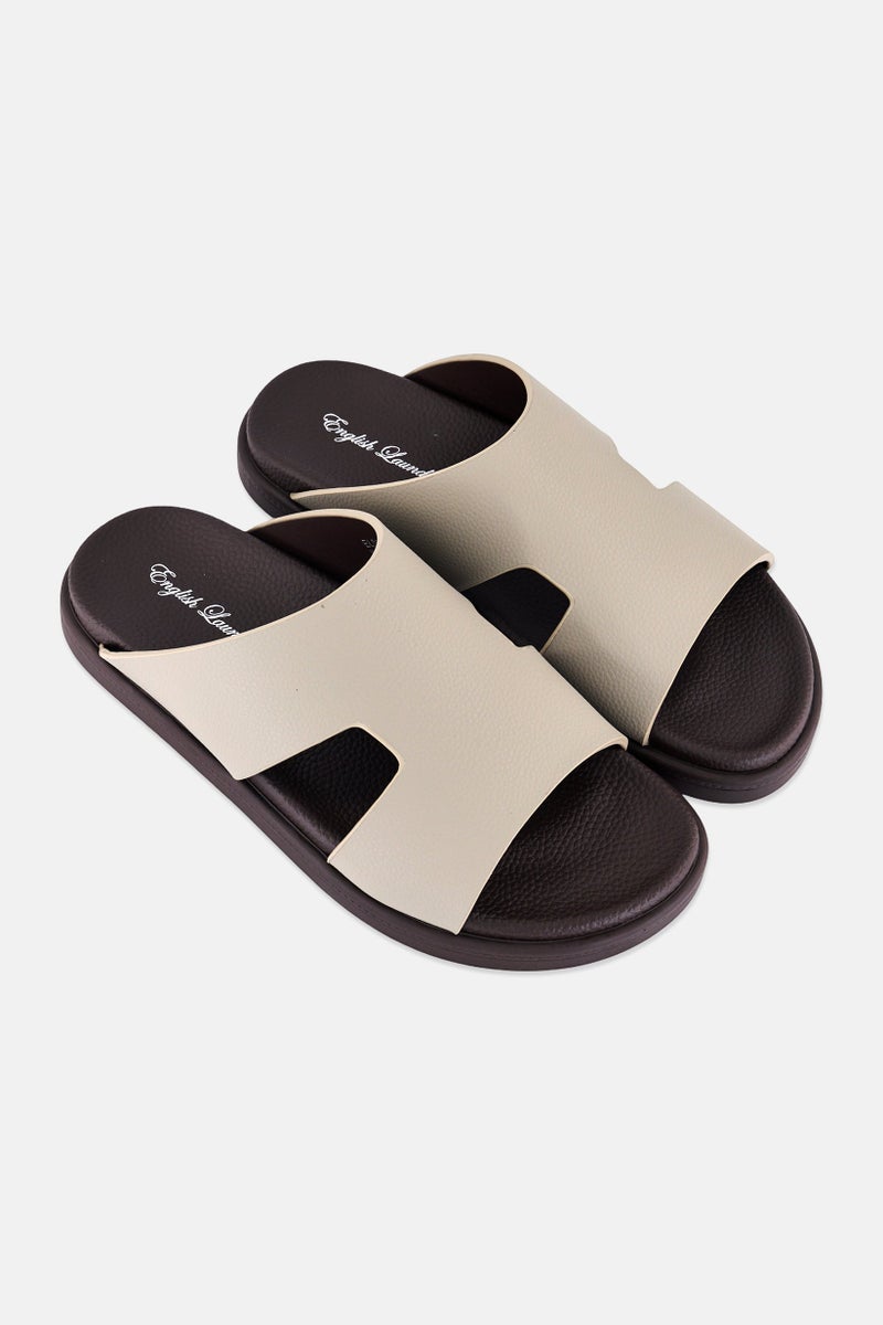 English Laundry Men Slip On Arabic Sandals, Dark Khaki - Image 2