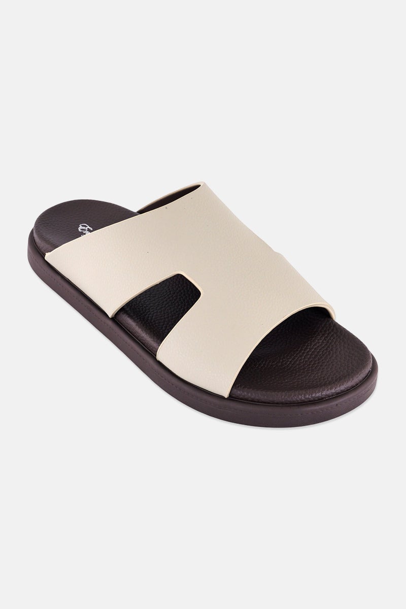 English Laundry Men Slip On Arabic Sandals, Dark Khaki - Image 1