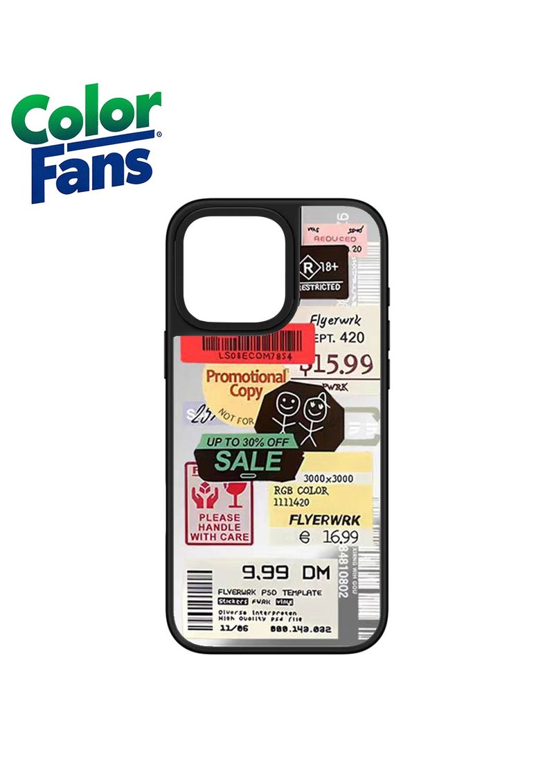 Color Fans Retro Sticker Mirror Phone Case - iPhone 11 Pro Max-Multicolor Sticker Design with Mirror 
