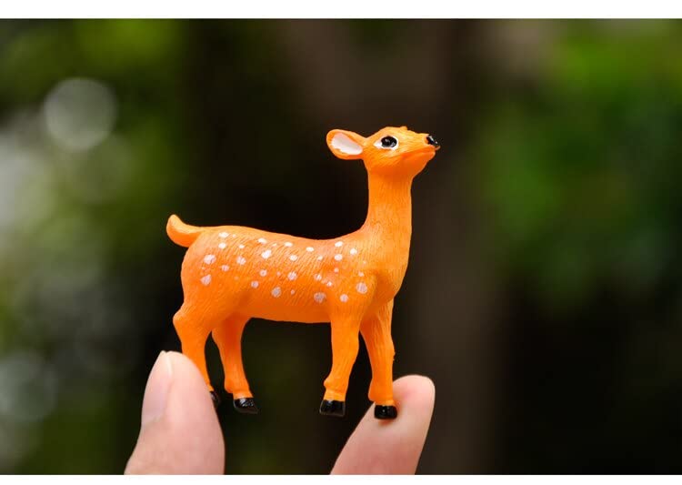 Krisah Resin Miniature Doll HouseAccessories/Garden Decoration Deer Family Miniature Items (Deer Family Pack of 3 pcs), Multicolour, Plant - Image 4