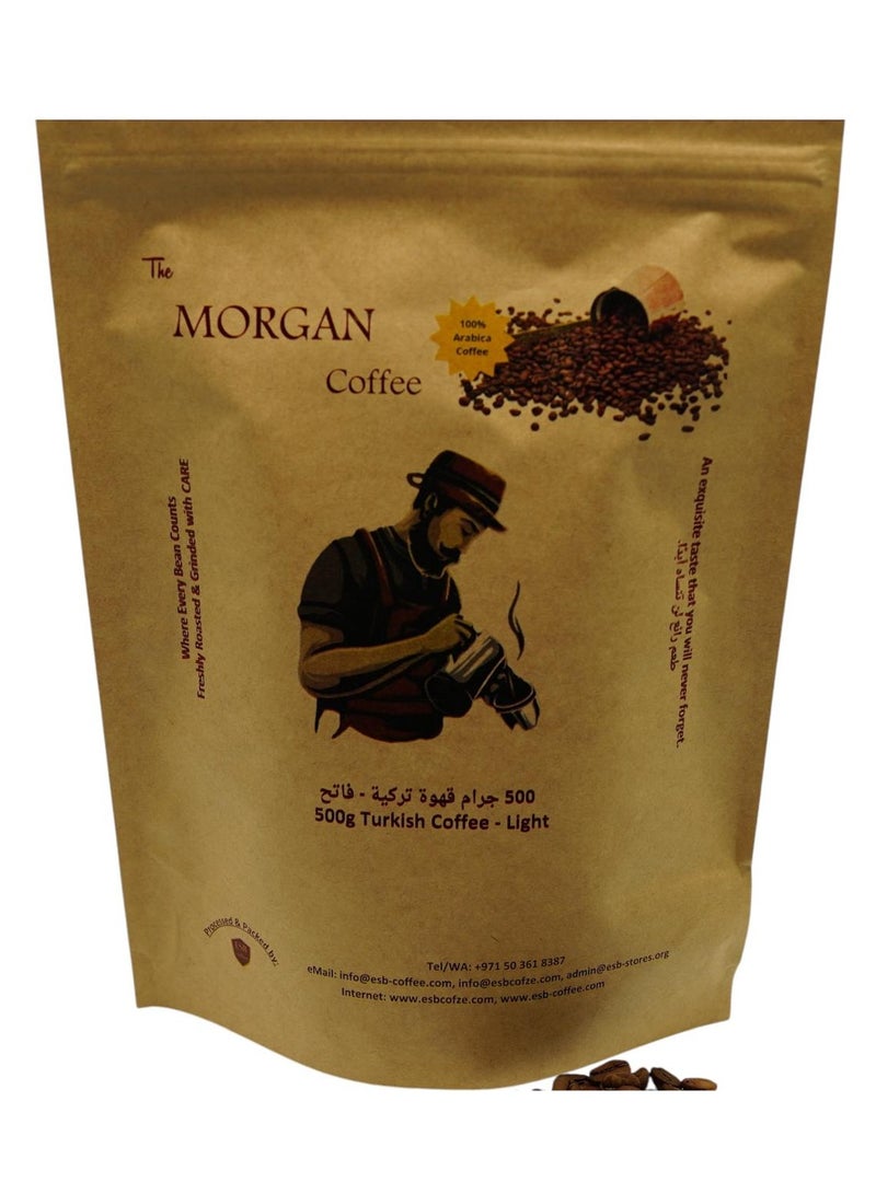 esb coffee "The Morgan Coffee" Turkish Coffee Plain (Ground) - 500g LIGHT - Image 1