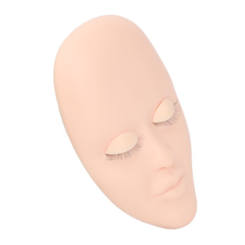 Eyelash Extension Mannequin Head with 6 Pair Replacement Eyelids Soft Touch Lash Mannequin Face Pink - Image 5