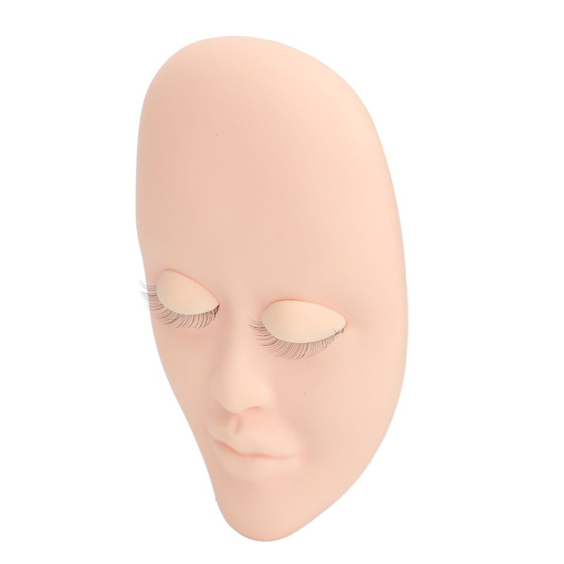 Eyelash Extension Mannequin Head with 6 Pair Replacement Eyelids Soft Touch Lash Mannequin Face Pink - Image 4