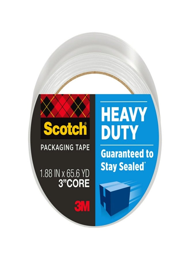 Scotch Heavy Duty Packaging Tape, 1.88" x 65.6 yd, Designed for Packing, Shipping and Mailing, Strong Seal on All Box Types, 3" Core, Clear, 1 Roll (3850-60) - Image 1