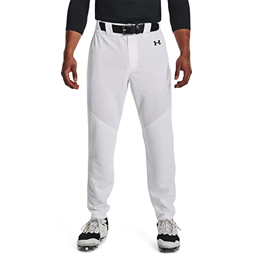 Under Armour Men's Utility Baseball Straight Leg Pant Pipe 22, (100) White / / Black, Small - Image 1