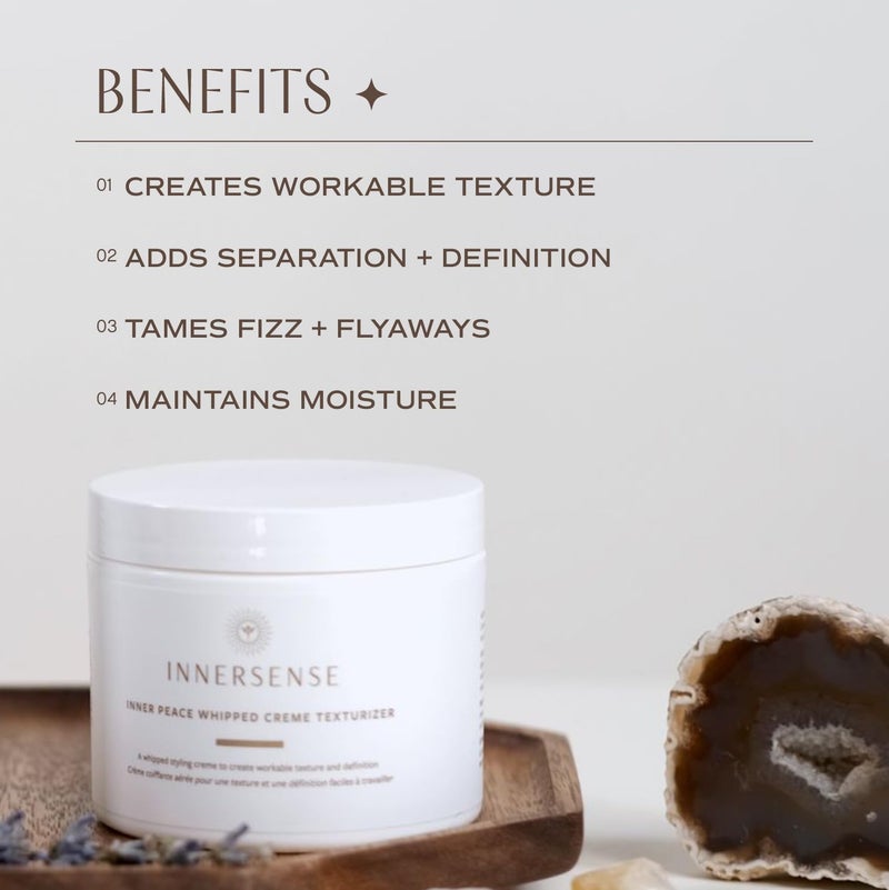 INNERSENSE الجمال العضوي - كريم تكسية مخفوق للسلام الداخلي الطبيعي | خالي من القسوة، عناية نظيفة بالشعر (3.4 أونصة) - Image 3