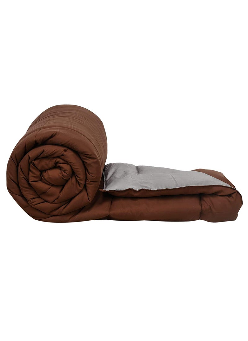 SVT SVT Microfiber 200TC Comforter Single_Coffee Grey  - Image 2