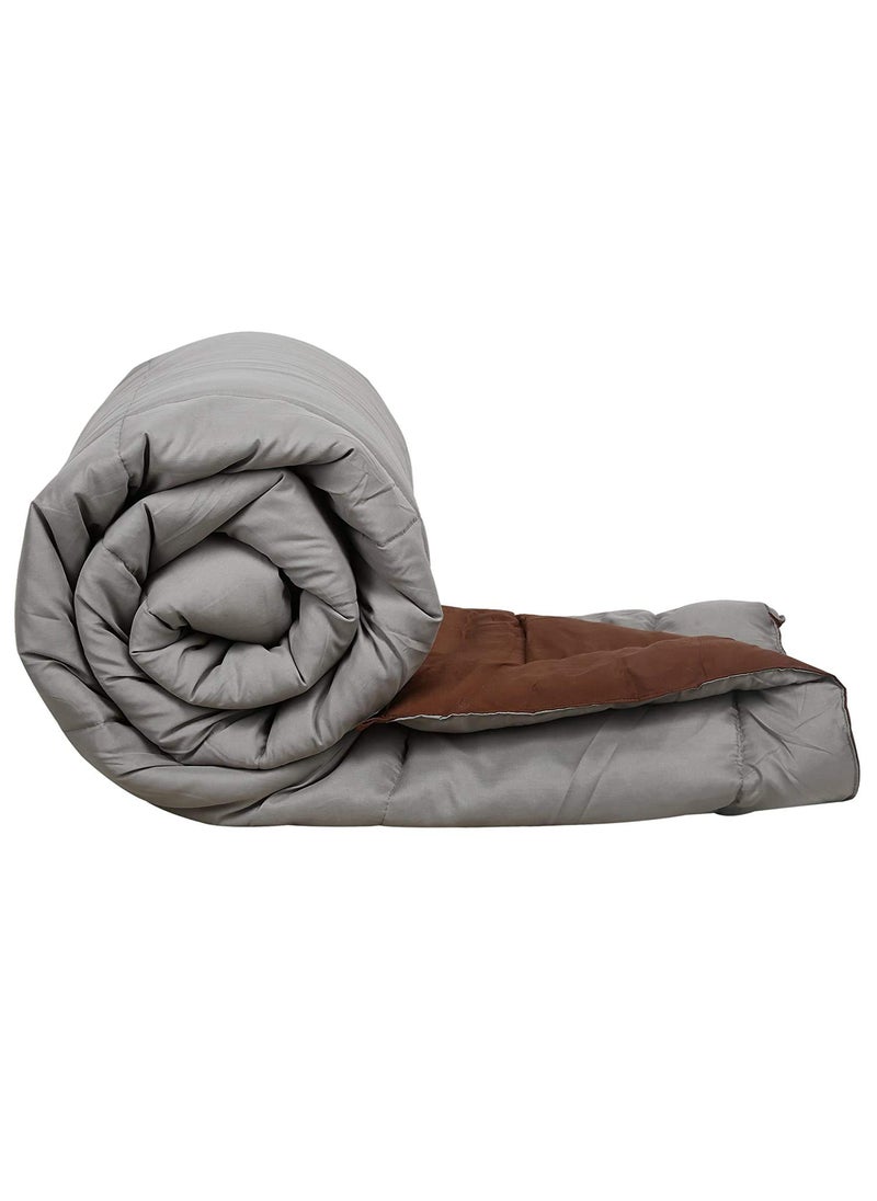SVT SVT Microfiber 200TC Comforter Single_Coffee Grey  - Image 4