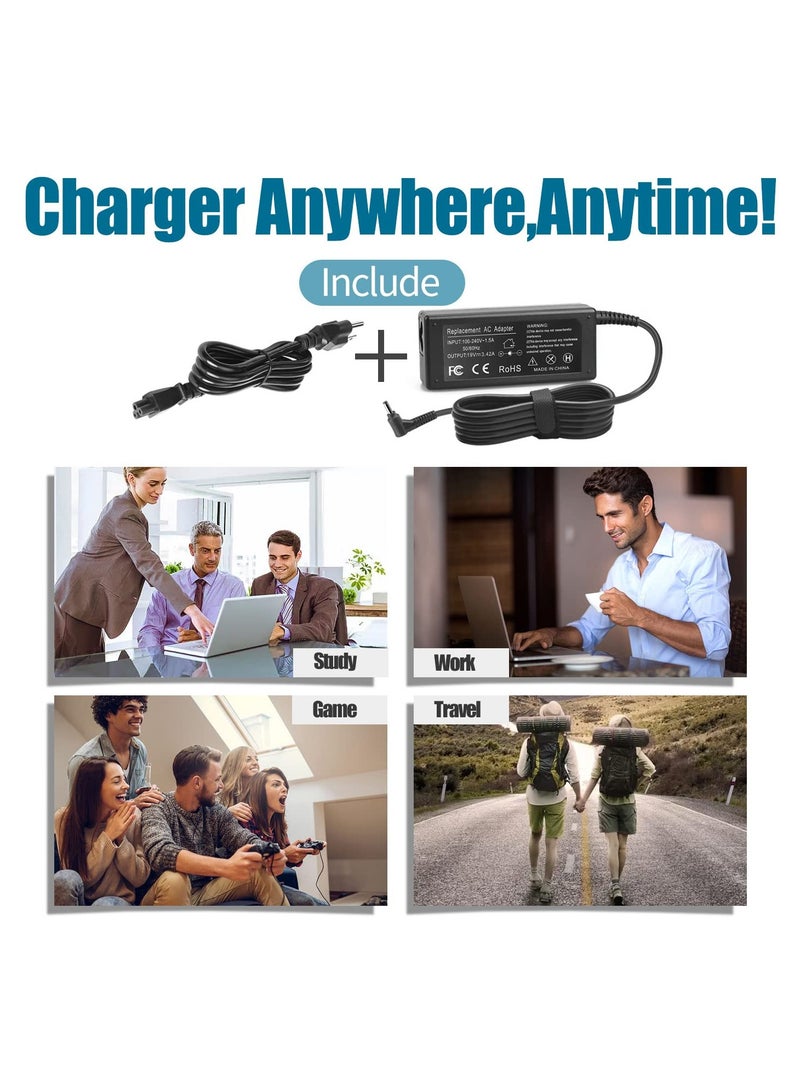 erorex 65W Charger for Acer Aspire 5 3 1 A515-(54 55 56 57 44 45 46 47 48 58) A315-(22 23 34 35 43 57 58 59 24P) A314-(22 35 23P) A317-(33 53) A114-(21 33 61) A115-(31 32) A514-(52 53 54 56) A517-52 Laptop  - Image 2