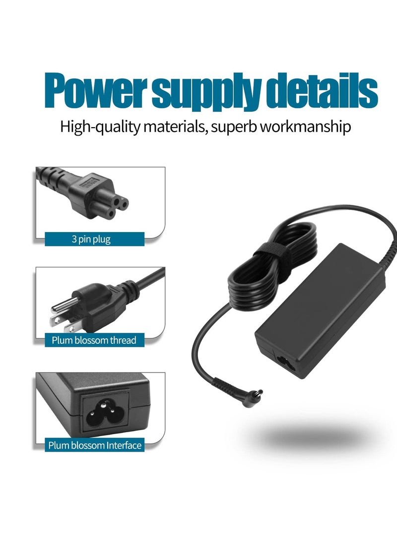 erorex 65W Charger for Acer Aspire 5 3 1 A515-(54 55 56 57 44 45 46 47 48 58) A315-(22 23 34 35 43 57 58 59 24P) A314-(22 35 23P) A317-(33 53) A114-(21 33 61) A115-(31 32) A514-(52 53 54 56) A517-52 Laptop  - Image 3