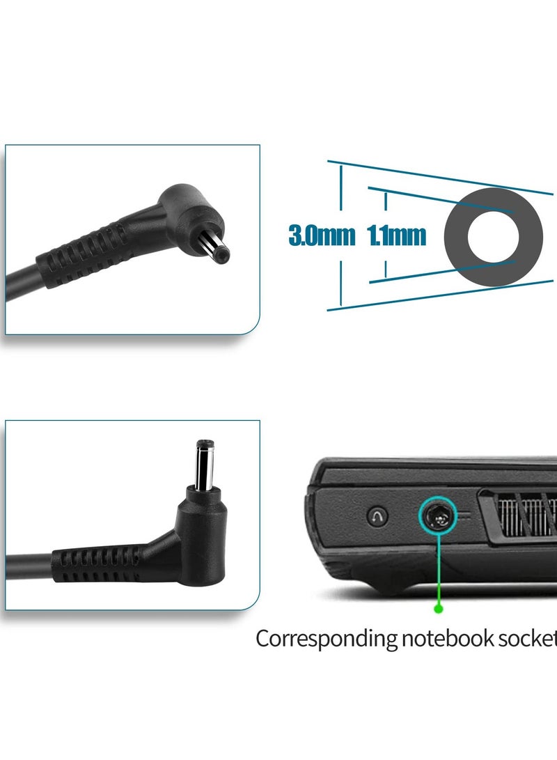 erorex 65W Charger for Acer Aspire 5 3 1 A515-(54 55 56 57 44 45 46 47 48 58) A315-(22 23 34 35 43 57 58 59 24P) A314-(22 35 23P) A317-(33 53) A114-(21 33 61) A115-(31 32) A514-(52 53 54 56) A517-52 Laptop  - Image 5