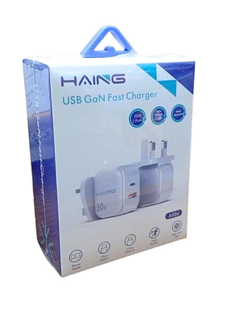 Haing USB GaN Fast Charger 30W 2ports