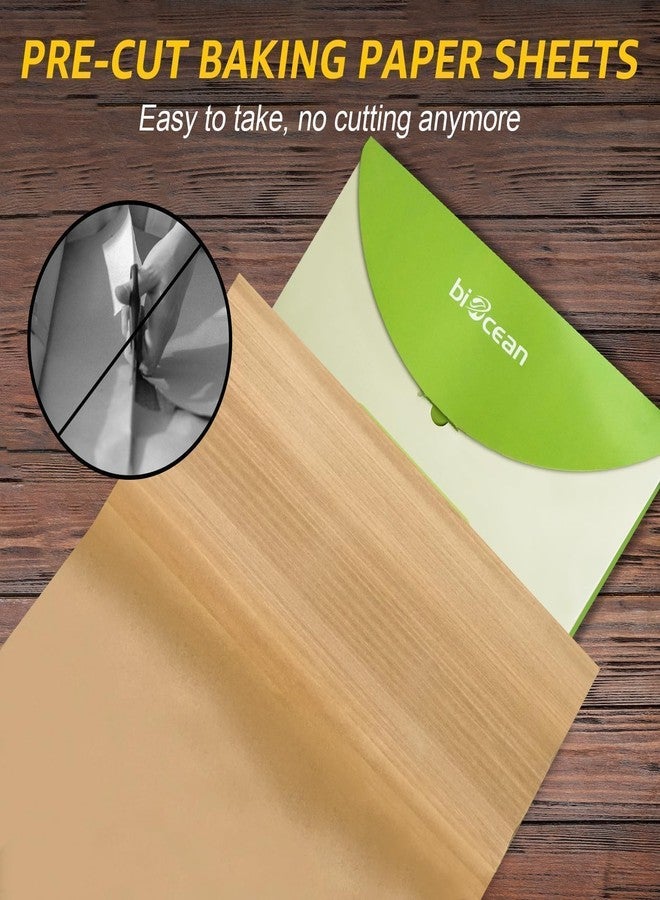 BIOCEAN 100Pcs 16x24In Unbleached Parchment Paper Sheets - Heavy Duty Precut Baking Paper, Non-Stick & Non-Toxic for Air Fryer, Oven, Steaming - Bake Cookies, Cake, Bread - Image 4