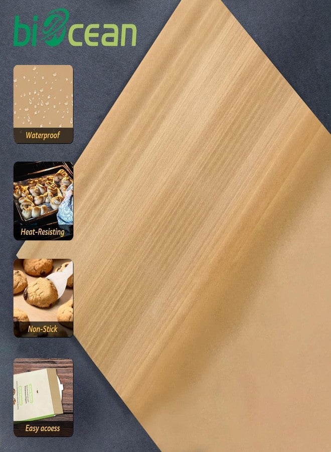 BIOCEAN 100Pcs 16x24In Unbleached Parchment Paper Sheets - Heavy Duty Precut Baking Paper, Non-Stick & Non-Toxic for Air Fryer, Oven, Steaming - Bake Cookies, Cake, Bread - Image 5