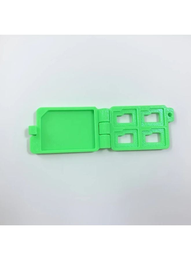 حافظة تخزين ميكرو SD خضراء متوافقة مع SD و HC و XC و MMC للهواتف الذكية والأجهزة اللوحية والكاميرات - Image 1