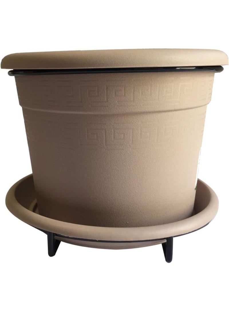 Idel Hanging Flower Pot 20cm  Hang Etrusco – 3.2L Plastic Planter with Hook for Balcony, Garden, Indoor & Outdoor Plants – Durable Decorative Hanging Basket - Made in Italy - by Idel - Image 5