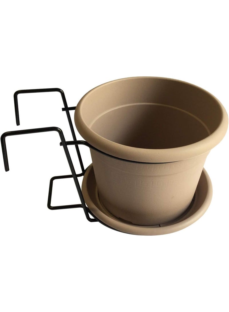 Idel Hanging Flower Pot 20cm  Hang Etrusco – 3.2L Plastic Planter with Hook for Balcony, Garden, Indoor & Outdoor Plants – Durable Decorative Hanging Basket - Made in Italy - by Idel - Image 1