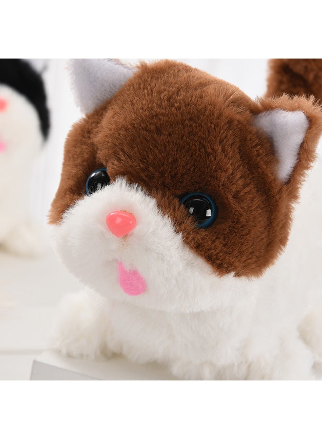 Plush Electric Cat Can Walk And Call Cute Cat Toy Electronic Pet Cat Boy Girl Toy-Color:Short-legged Kitty (powder) Called Drums-Specifications:Self-provided (2 No. 5 Batteries)  - Image 5