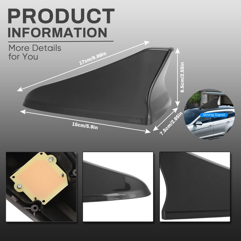 Fydun Car Shark Fin Antenna Cover Roof Aerial Base 96219 D5000EBQK for Optima 2014â€‘2020 for Sonata Genesis Sedan Coupe Replacement Part(Grey) - Image 3