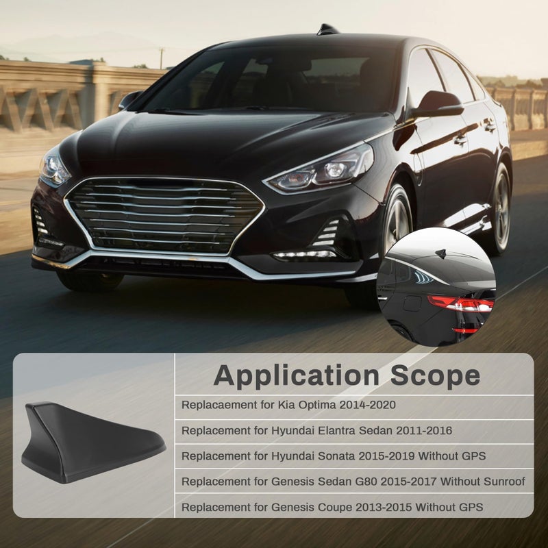 Fydun Car Shark Fin Antenna Cover Roof Aerial Base 96219 D5000EBQK for Optima 2014â€‘2020 for Sonata Genesis Sedan Coupe Replacement Part(Grey) - Image 5