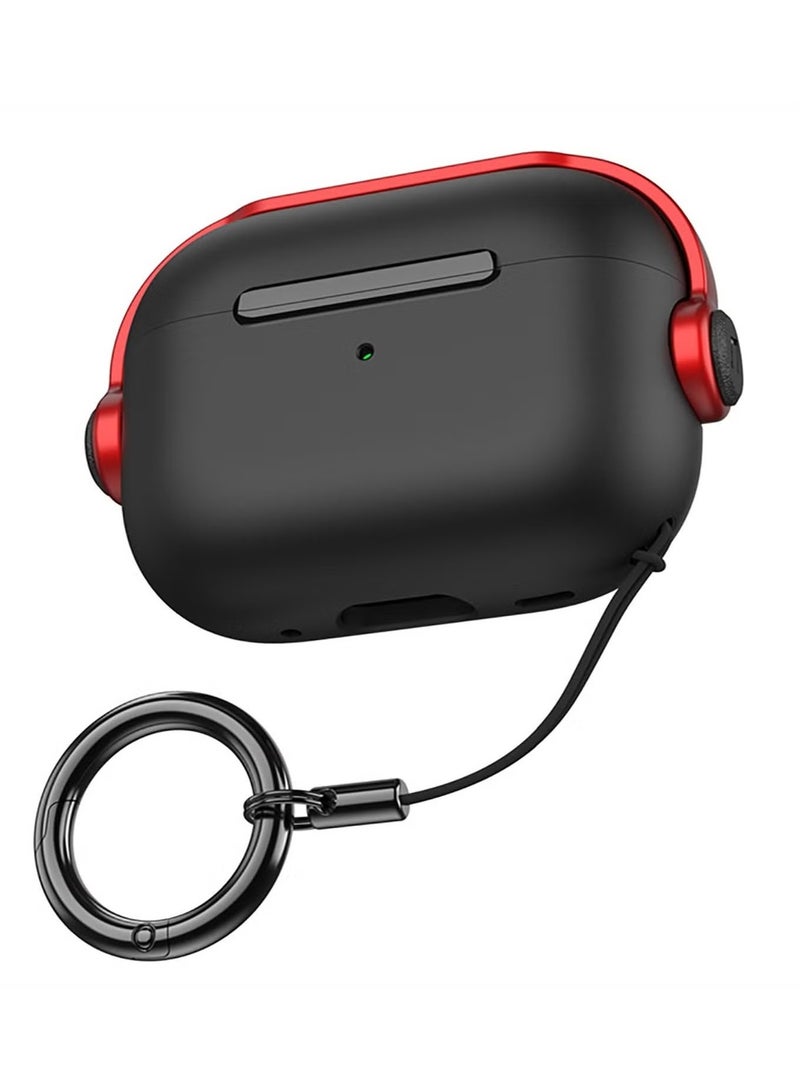 Compatible with AirPods Pro 2 Case Creative Musician Headset Secure Lock Design Protective TPU Cover Case with Keychain - Image 1