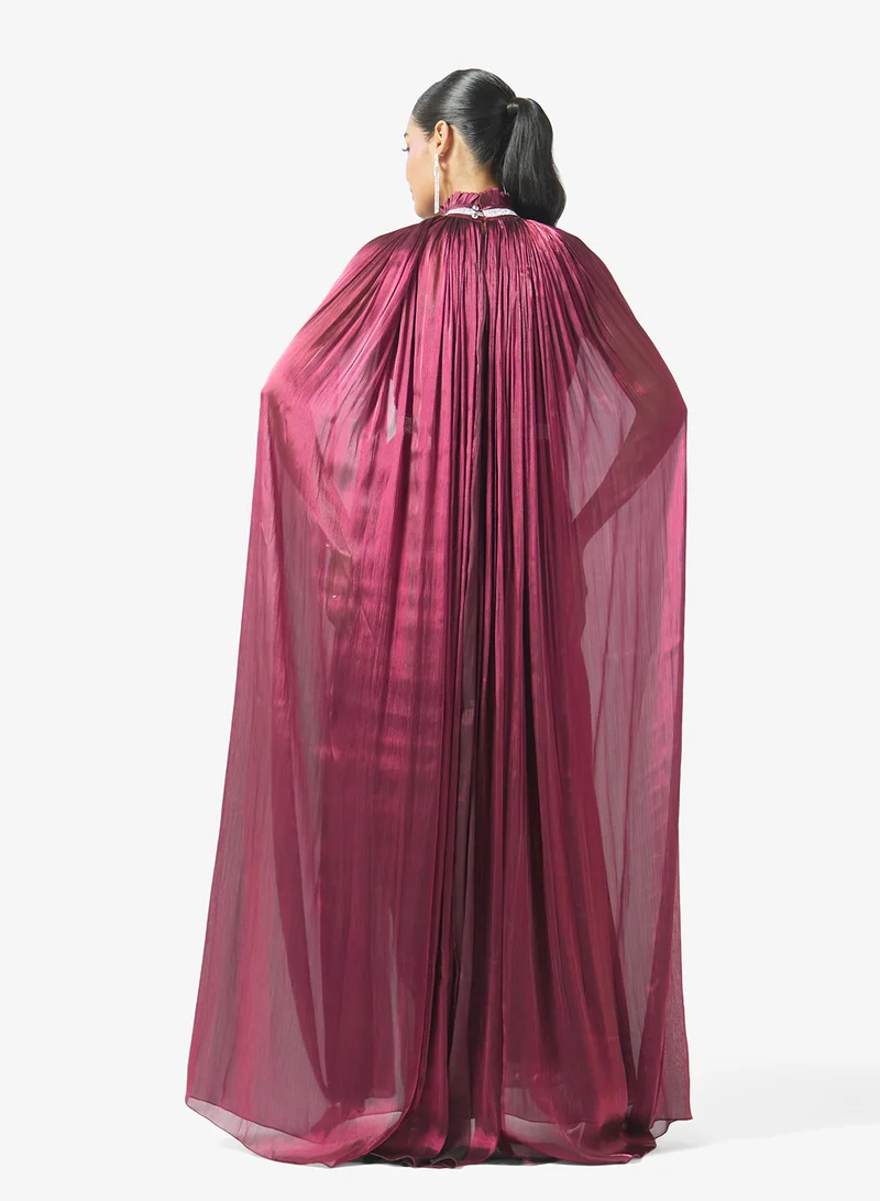 جولدن ابل 2PCS Set Belted Maxi Dress