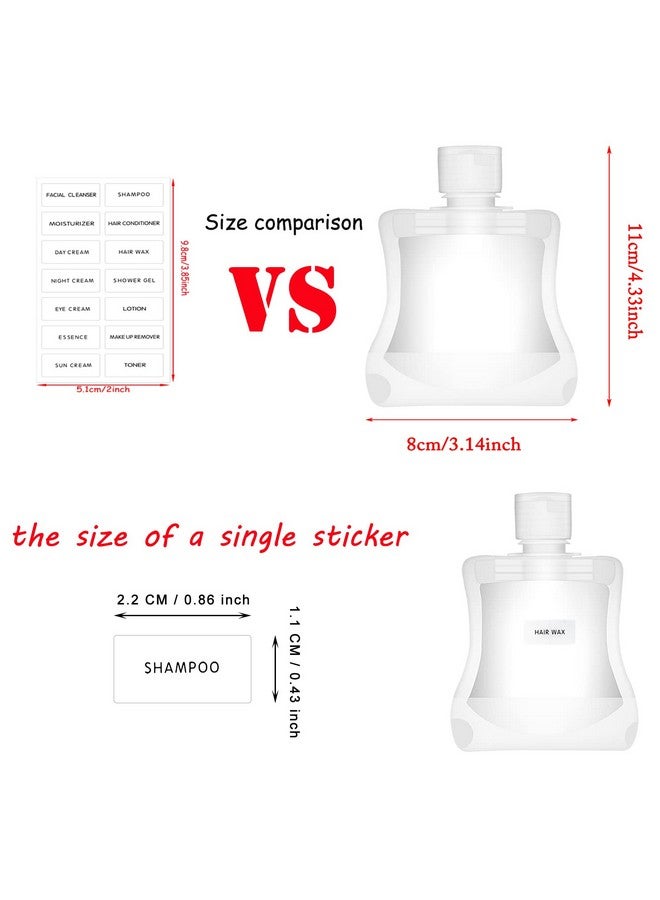 ONLYKXY 140Pcs Clear Bathroom Beauty Organization Labels Waterproof Refillable Bottle Stickers Skin Care Product Subbottling Label Shampoo Body Wash Dispenser Stickerlotion Cream Toner Makeup Label - Image 2