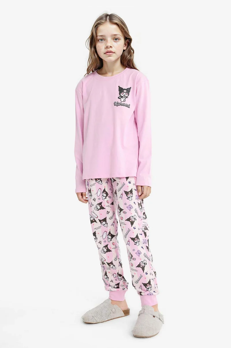 ديفاكتو Girl Kuromi Top Bottoms 2 Piece Pyjamas Set