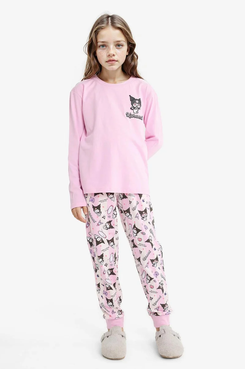 ديفاكتو Girl Kuromi Top Bottoms 2 Piece Pyjamas Set