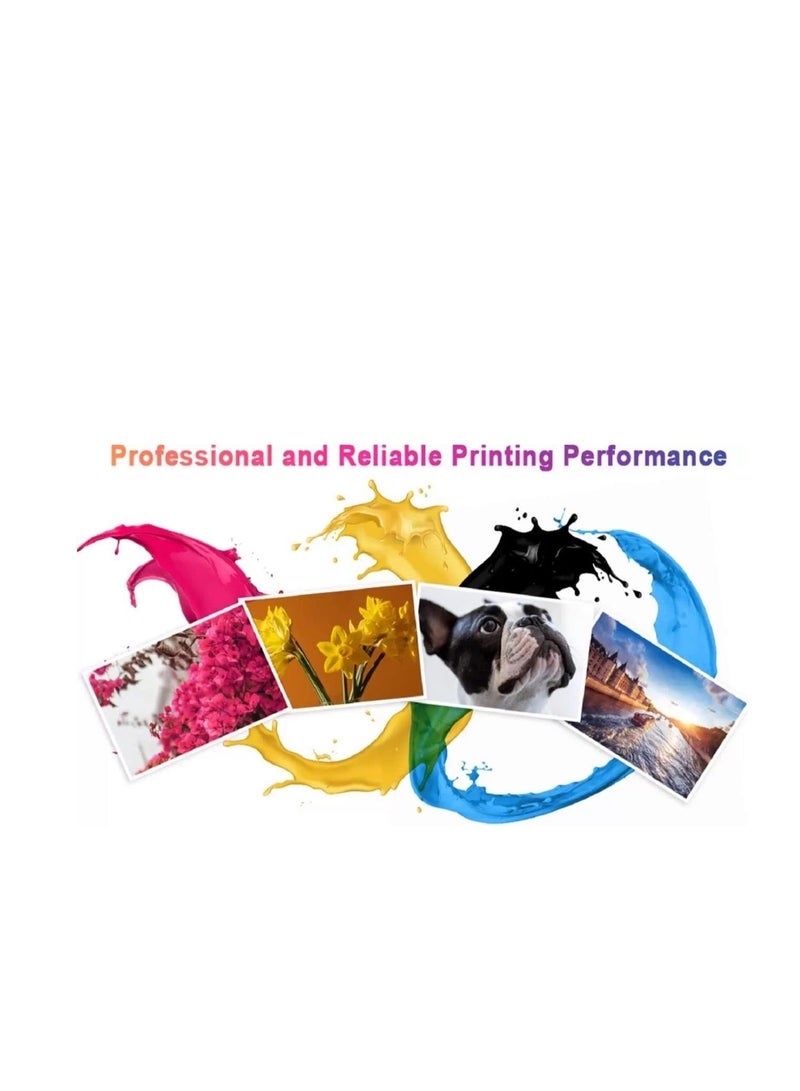 Terabyte حبر الطابعة 103 لـ EPSON لمجموعة حبر EcoTank مجموعة كاملة من 4 (أسود أزرق سماوي أرجواني أصفر) لـ L1110‎ L3110 L3111 L3150 L3151‎ L3156 L3160 L5190‎ - Image 3