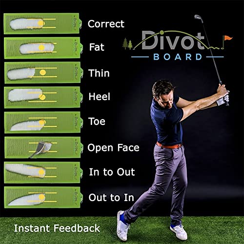 GolfTrainingAids Divot Board - The Original Patented Low Point and Swing Path Trainer - Instant Feedback. Anytime. Anywhere - See Your Swing Path and Learn Every Time You Hit The Ball! - Image 2