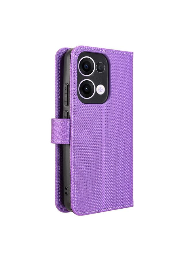 S-TOP Case For OPPO Reno13 5G Global Diamond Texture Leather Phone Case - Image 3