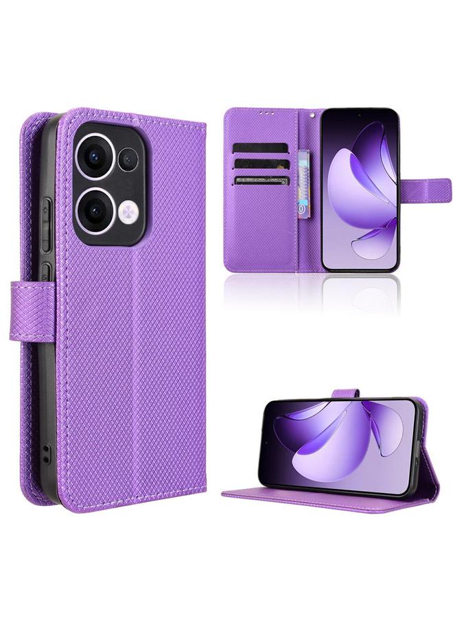 S-TOP Case For OPPO Reno13 5G Global Diamond Texture Leather Phone Case - Image 1