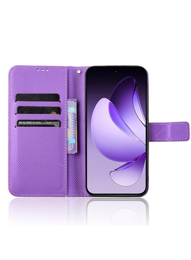 S-TOP Case For OPPO Reno13 5G Global Diamond Texture Leather Phone Case - Image 4