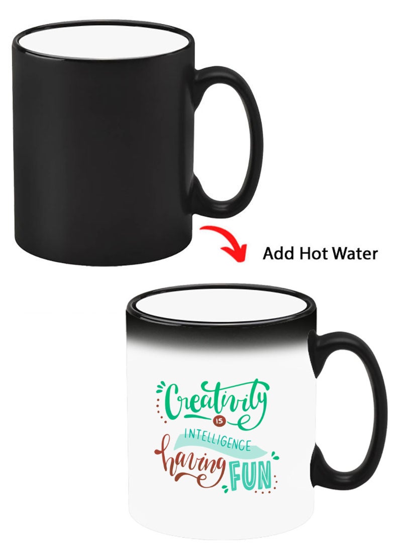 Theodor Color Changing Heat Sensitive Ceramic Mug, Image Revealed When HOT Liquid is Added! Creativirty is Intelligence having Fun - Image 1