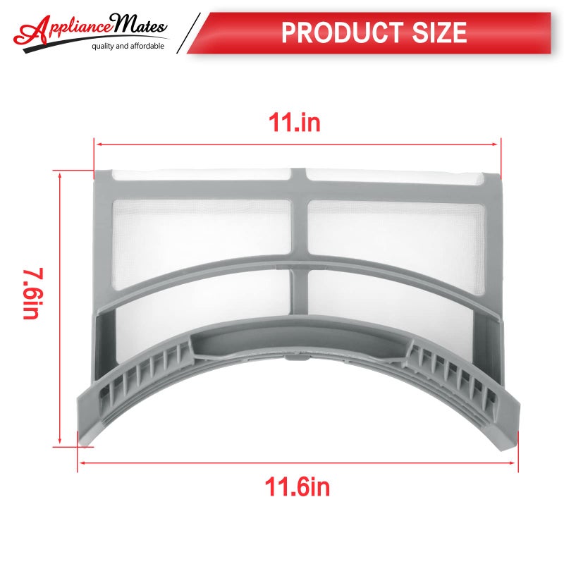 APPLIANCEMATES استبدال مرشح مصيدة الوبر Dc61-02595A لمجفف سامسونج يستبدل Ap4578777 Ps4206799 Eap4206799 Dv42H5200Ew/A3 Dv42H5000Ew/A3 Dv42H5200Ep/A3 - Image 2