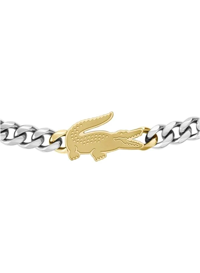 LACOSTE ARTHOR Chain Bracelet Stainless Steel with a Crocodile-Shaped Charm