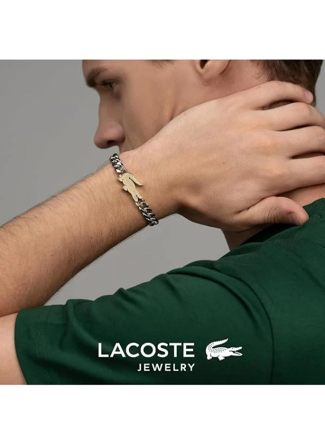LACOSTE  ARTHOR Chain Bracelet Stainless Steel with a Crocodile-Shaped Charm for Men | Best Price UAE