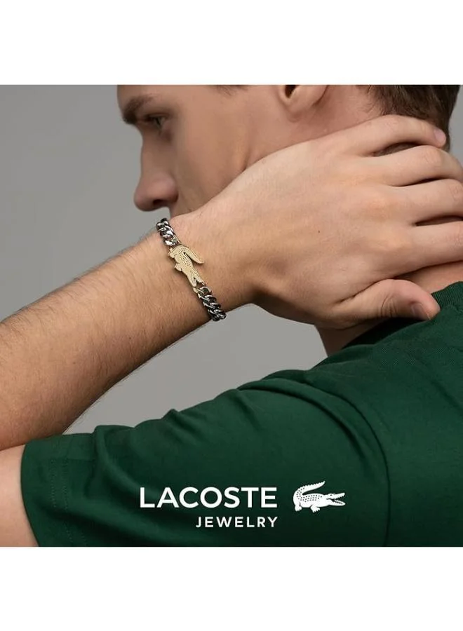LACOSTE ARTHOR Chain Bracelet Stainless Steel with a Crocodile-Shaped Charm