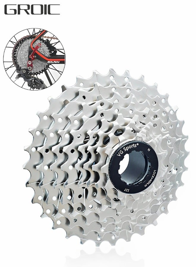 GROIC 8 Speed Cassette for Mountain Bike 11-32T Fit for Mountain Bike, Road Bicycle, MTB, BMX, Mountain Lightweight Bicycle Freewheel - Image 1