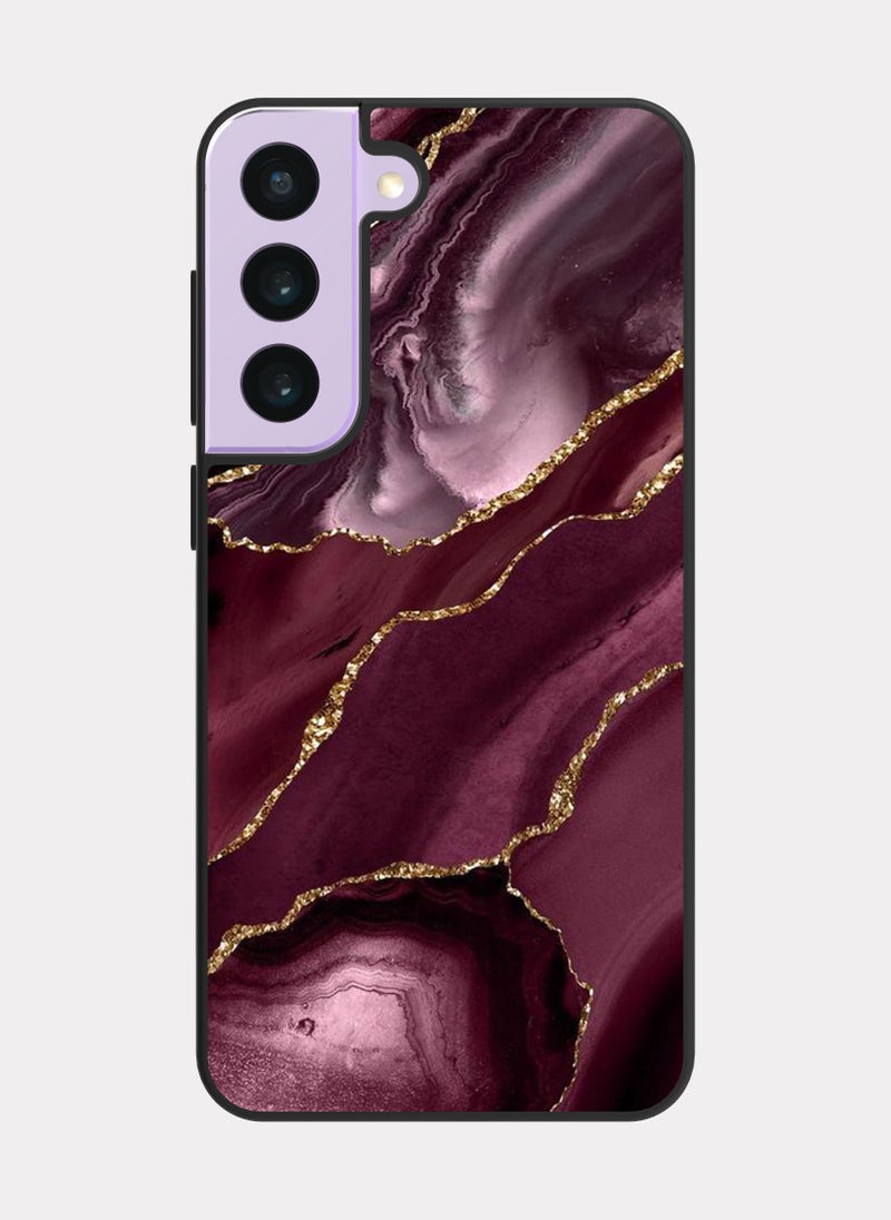 بكسلات كفر سامسونج جالكسي اس 22 رخامي ذهبي بنفسجي بنفسجي - Image 1