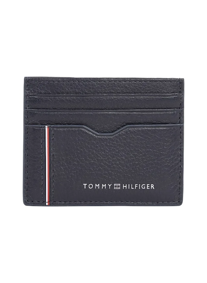 TOMMY HILFIGER Men's Th Cardholder - Leather, Blue