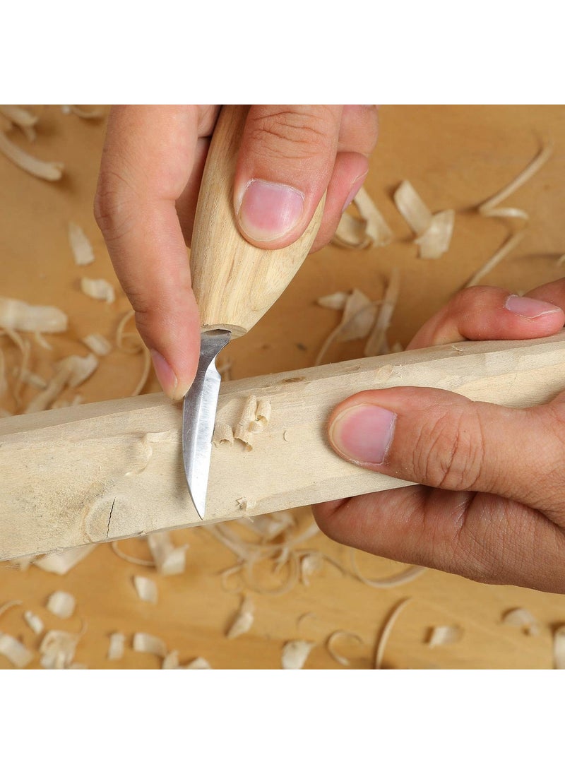 TiTi 1162 Wooden Spoon Kuksa Carving Knife Set with Cloth Bag  - Image 4